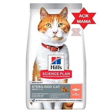 Hill's 1 kg Kısırlaştırılmış Somon Balıklı Açık Kedi Maması