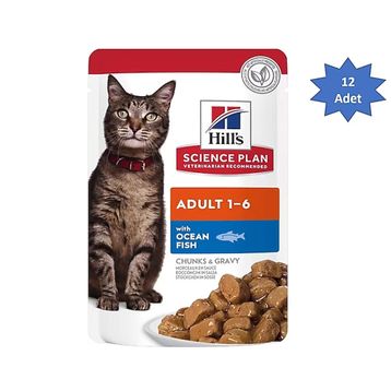 Hill's 12x85 gr Tunder Chunks In Gravy Okyanus Balıklı Kedi Konservesi