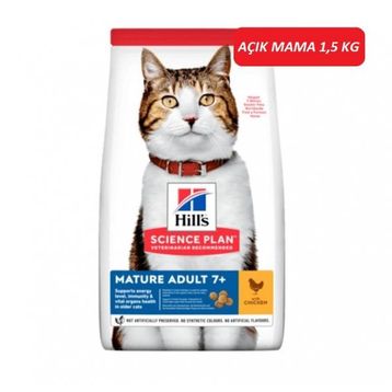 Hill's Mature Adult +7 Tavuklu 1.5 KG Açık Yaşlı Kedi Maması