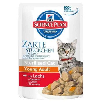 Hill's Pouch Kısırlaştırılmış Somonlu 85 gr Yetişkin Yaş Kedi Maması