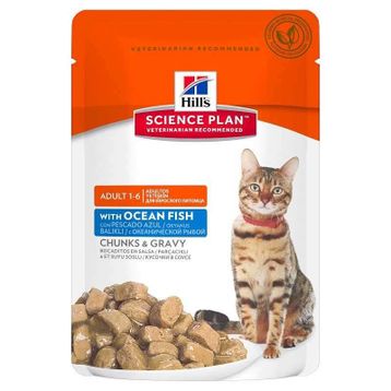 Hill's Tender Chunks in Gravy Okyanus Balıklı 85 gr Kedi Yaş Maması