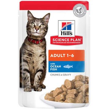 Hill's Tender Chunks in Gravy Okyanus Balıklı 85 gr Kedi Yaş Maması