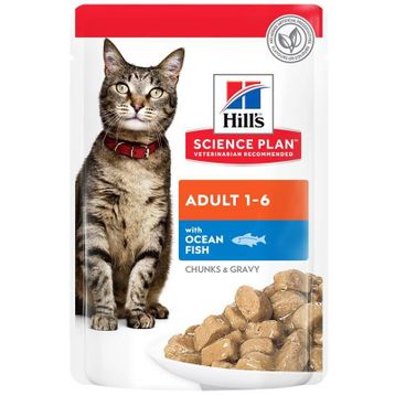 Hill's Tender Chunks in Gravy Okyanus Balıklı 85 gr Kedi Yaş Maması