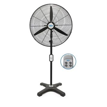 Hims HEF-AK650 190 W 65 cm Siyah 3 Kanat Kumandalı Sanayi Tipi Ayaklı Vantilatör