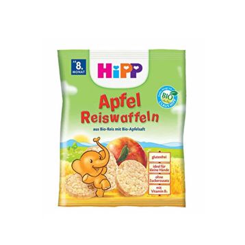 Hipp 30 gr Organik Bebek Gofreti Pirinçli Elmalı Püre