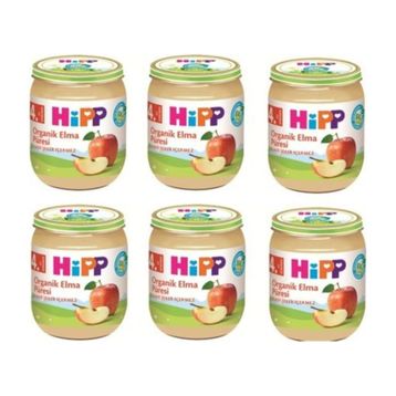 Hipp 4+ Ay 6x125 gr Organik Elma Püresi Kavanoz Maması