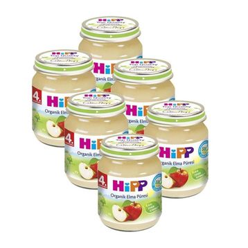 Hipp 4+ Ay 6x125 gr Organik Elma Püresi Kavanoz Maması