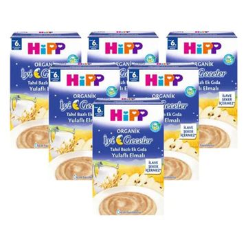Hipp 4+ Ay 6x250 gr Organik Yulaflı Elmal Tahıl Bazlı Ek Gıda