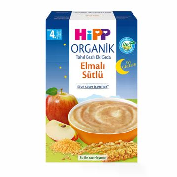 Hipp Organik İyi Geceler Elmalı Sütlü Tahıl Bazlı 3x250 gr Ek Gıda