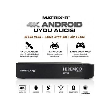 Hiremco Matrix R 64 GB 4K Android Uydu Alıcısı