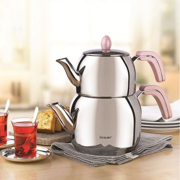 Hisar Monaco Pembe Çaydanlık Takımı