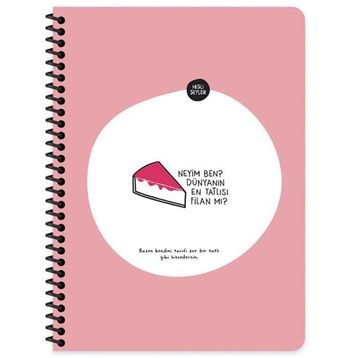 Hisli Şeyler Neyim Ben Dünyanın En Tatlısı Filan Mı? 165x225 80 Yaprak Çizgili Stickerlı Defter