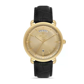 Hislon Classic CL203G-08BG Siyah-Altın Erkek Kol Saati