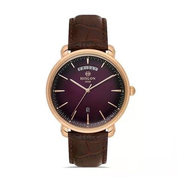 Hislon Classic CL203R-06KR Kahverengi-Bordo Erkek Kol Saati
