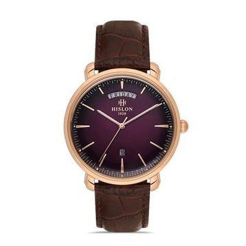 Hislon Classic CL203R-06KR Kahverengi-Bordo Erkek Kol Saati