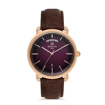 Hislon Classic CL203R-06KR Kahverengi-Bordo Erkek Kol Saati