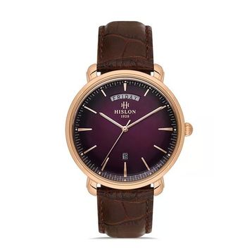 Hislon Classic CL203R-06KR Kahverengi-Bordo Erkek Kol Saati
