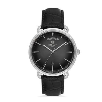 Hislon Classic CL203S-04BS Siyah-Gümüş Erkek Kol Saati
