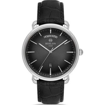 Hislon Classic CL203S-04BS Siyah-Gümüş Erkek Kol Saati