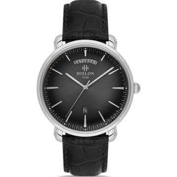 Hislon Classic CL203S-04BS Siyah-Gümüş Erkek Kol Saati