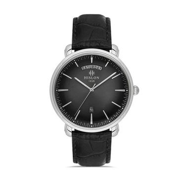 Hislon Classic CL203S-04BS Siyah-Gümüş Erkek Kol Saati