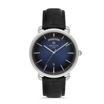 Hislon Classic CL203S-11BS Siyah Lacivert Erkek Kol Saati