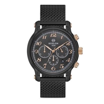 Hislon Ms106n-05sr 45 Mm Hasır Kordonlu Kronolu Erkek Kol Saati