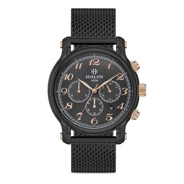 Hislon Ms106n-05sr 45 Mm Hasır Kordonlu Kronolu Erkek Kol Saati