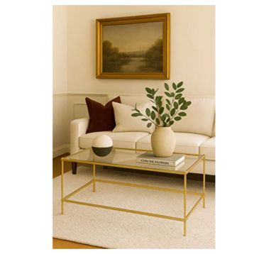 Hitit Dekorasyon Flores Gold Metal Orta Sehpa