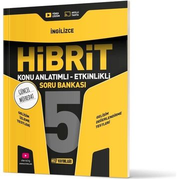 Hız Yayınları Hibrit 5. Sınıf İngilizce Soru Bankası