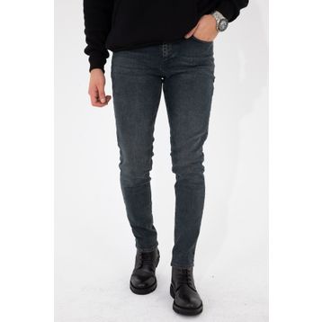 HLT Jeans HLTHE001935 Taşlamalı Antrasit Slim Fit Likralı Esnek Erkek Kot Pantolon