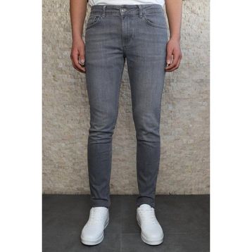 HLT Jeans HLTHE001942 Erkek Gri Slim Fit Taşlamalı Kot Pantolon