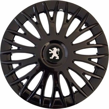 HMNL Peugeot 106 13 inç Piano Black Siyah Renk 4'lü Set Çelik Jant Görünümlü Jant Kapağı