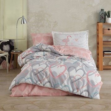 Hobby Diana Gri Poplin Studio Tek Kişilik Nevresim Takımı