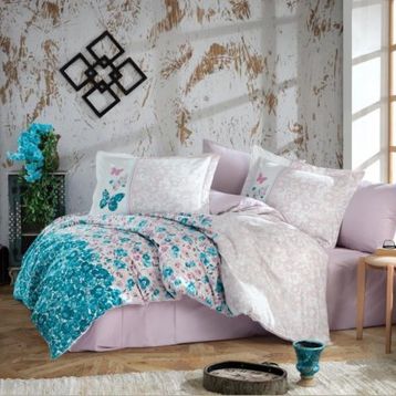 Hobby Felıcıta Turkuaz Çift Kişilik Nevresim Takımı