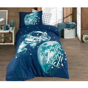 Hobby Galaxy Royal Lacivert Tek Kişilik Nevresim Takımı