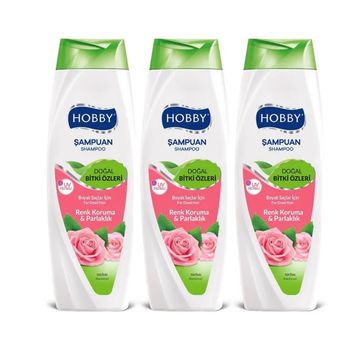 Hobby Gül Özlü UV Filtreli 3x600 ml Şampuan