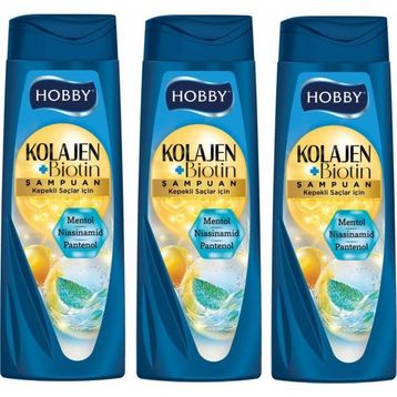 Hobby Kolajen Mentol Kepekli Saç 3x480 ml Şampuan