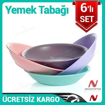 Hobby Life Plastik Yuvarlak 6'lı Yemek Tabağı