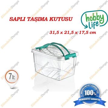 Hobby Life Saplı Taşıma Kutusu 7 lt Saklama Kabı