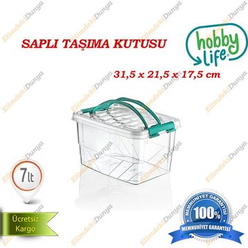 Hobby Life Saplı Taşıma Kutusu 7 lt Saklama Kabı