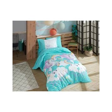 Hobby Magical Aqua Tek Kişilik Poplin Nevresim Takımı