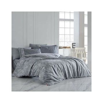 Hobby Silvana Gri Poplin Çift Kişilik Nevresim Takımı