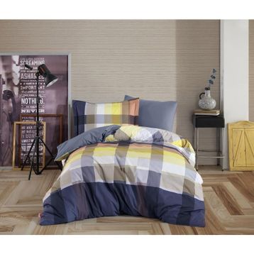 Hobby Virginia Lacivert Tek Kişilik Poplin Nevresim Takımı