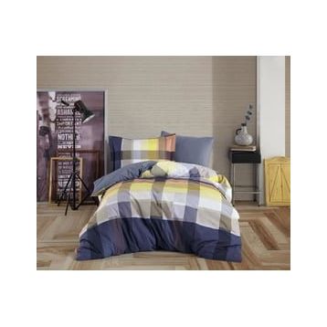 Hobby Virginia Lacivert Tek Kişilik Poplin Nevresim Takımı
