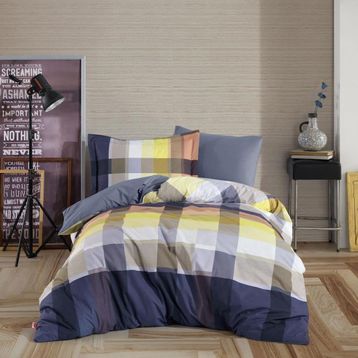 Hobby Virginia Lacivert Tek Kişilik Poplin Nevresim Takımı