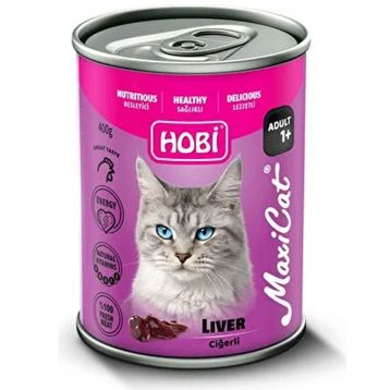 Hobi 12x400 gr Maxicat Ciğerli Kedi Konserve
