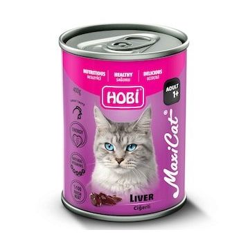 Hobi Maxicat Ciğerli 400 gr Kedi Konserve Mama