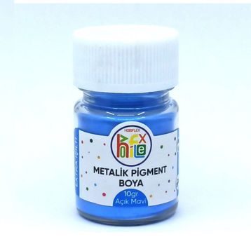Hobiflex Reçine Metalik Sedefli Pigment 10 GR Metalik Açık Mavi Epoksi Toz Boya