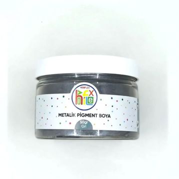 Hobiflex Reçine Metalik Sedefli Pigment 50 gr Gri Epoksi Toz Boya
